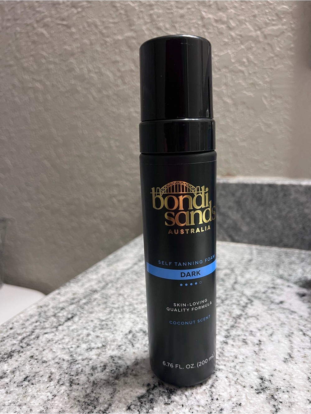 Bondi Sands Dark Self-Tanning Foam — Black and Blue Bottle